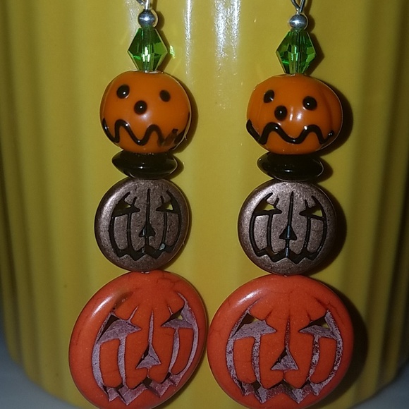 Handcrafted StackOJackOLanterns EARART π - Picture 3 of 3